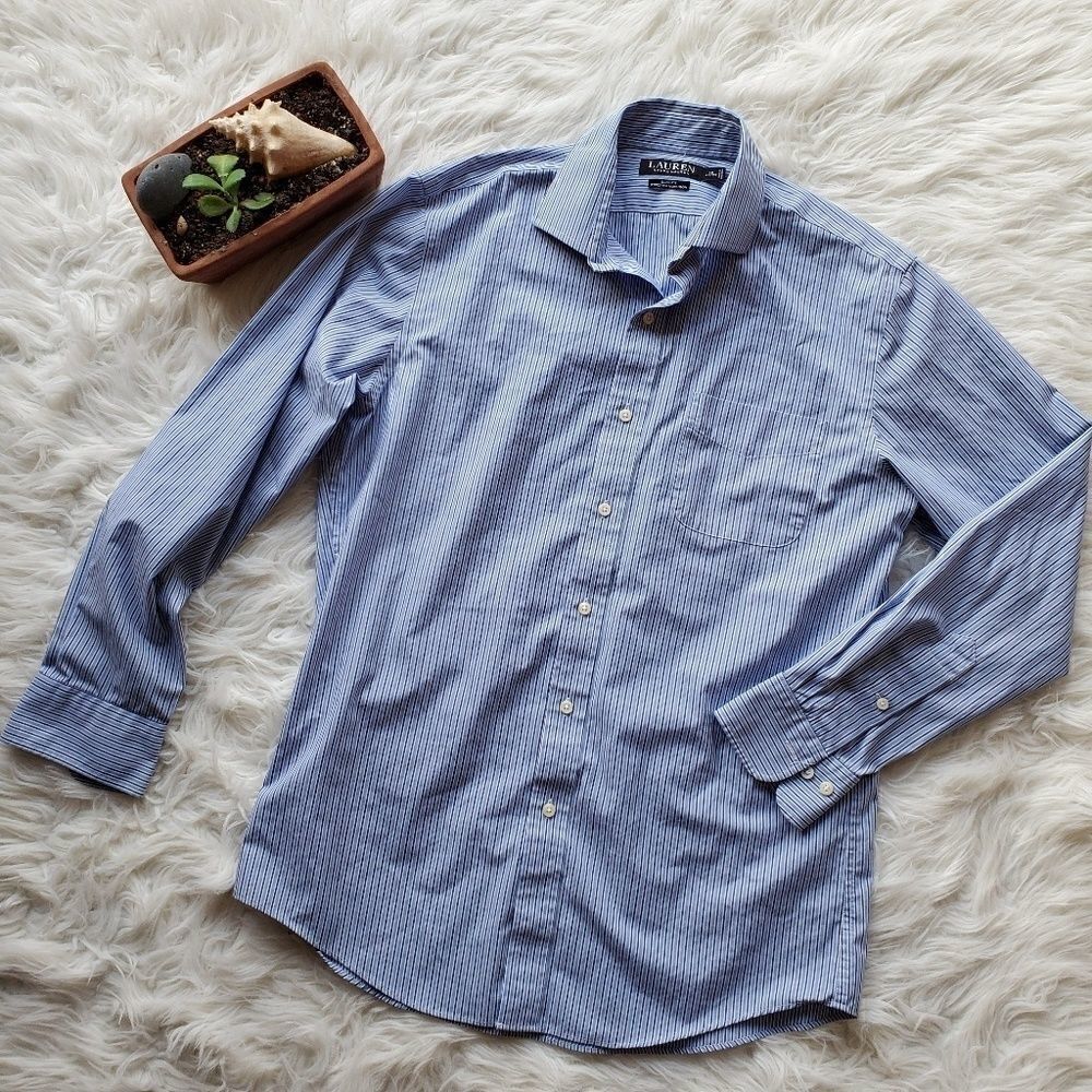 LAUREN RALPH LAUREN Striped Button Down Sh…